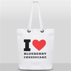 I Love Blueberry Cheesecake  Full Print Rope Handle Tote (small) by ilovewhateva