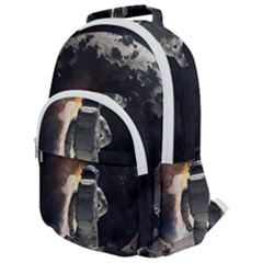 Astronaut Space Walk Rounded Multi Pocket Backpack by danenraven