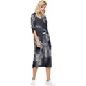 Astronaut Space Walk Bow Sleeve Chiffon Midi Dress View3