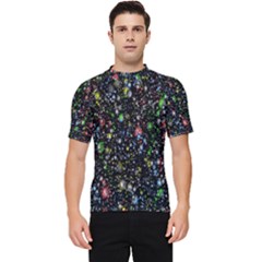 Illustration Universe Star Planet Men s Short Sleeve Rash Guard by danenraven