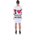 I love white wine Asymmetric Cut-Out Shift Dress View2