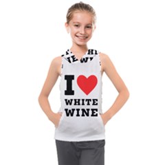 I Love White Wine Kids  Sleeveless Hoodie by ilovewhateva