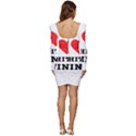 I love white wine Women Long Sleeve Ruched Stretch Jersey Dress View4