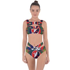 Grateful Dead Pattern Bandaged Up Bikini Set  by Mog4mog4