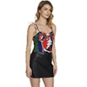 Grateful Dead Pattern Flowy Camisole Tie Up Top View3