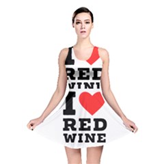 I Love Red Wine Reversible Skater Dress by ilovewhateva