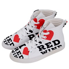 I Love Red Wine Women s Hi-top Skate Sneakers by ilovewhateva