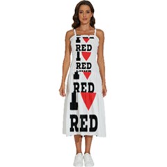 I Love Red Wine Sleeveless Shoulder Straps Boho Dress by ilovewhateva