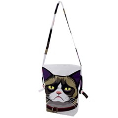 Grumpy Cat Folding Shoulder Bag by Mog4mog4