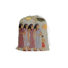 Egyptian Paper Women Child Owl Drawstring Pouch (medium) by Mog4mog4