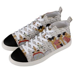 Egyptian Design Men Worker Slaves Men s Mid-top Canvas Sneakers by Mog4mog4