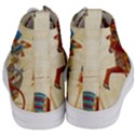 Egyptian Tutunkhamun Pharaoh Design Women s Mid-Top Canvas Sneakers View4