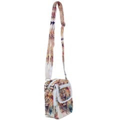 Lion Africa African Art Shoulder Strap Belt Bag by Mog4mog4