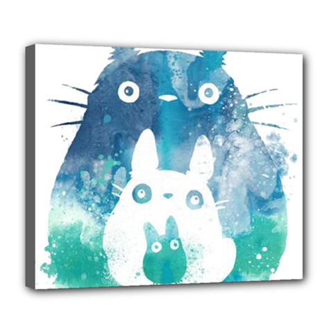 My Neighbor Totoro Deluxe Canvas 24  X 20  (stretched) by Mog4mog4