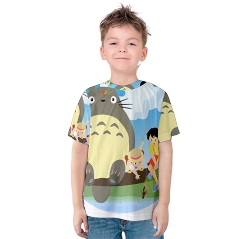 My Neighbor Totoro Totoro Kids  Cotton Tee by Mog4mog4