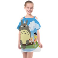 My Neighbor Totoro Totoro Kids  One Piece Chiffon Dress by Mog4mog4