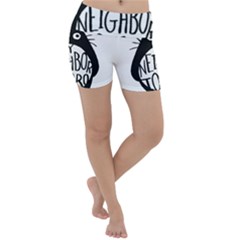 My Neighbor Totoro Black And White Lightweight Velour Yoga Shorts by Mog4mog4