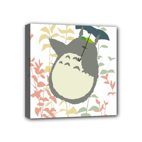 My Neighbor Totoro Cartoon Mini Canvas 4  X 4  (stretched) by Mog4mog4