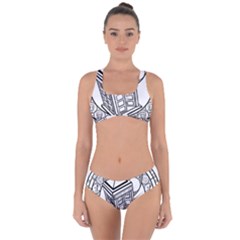 Bad Wolf Tardis Art Drawing Doctor Who Criss Cross Bikini Set by Mog4mog4