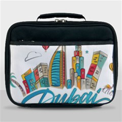 Burj Khalifa Skyline Clip Art Drawing Comic World Lunch Bag by Mog4mog4