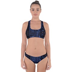 Doctor Who Tardis Cross Back Hipster Bikini Set by Mog4mog4