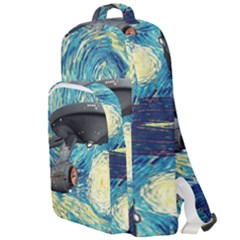 Star Starship The Starry Night Van Gogh Double Compartment Backpack by Mog4mog4