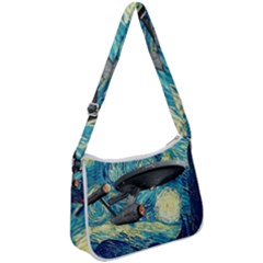 Star Starship The Starry Night Van Gogh Zip Up Shoulder Bag by Mog4mog4