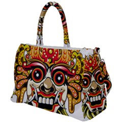 Bali Barong Mask Euclidean Vector Chiefs Face Duffel Travel Bag by Mog4mog4