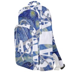 Vincent Van Gogh Starry Night Art Painting Planet Galaxy Double Compartment Backpack by Mog4mog4