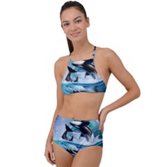 Orca Wave Water Underwater High Waist Tankini Set by Mog4mog4