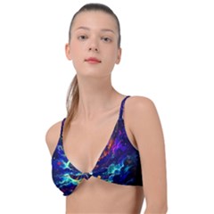 Cartoon Parody In Outer Space Knot Up Bikini Top by Mog4mog4