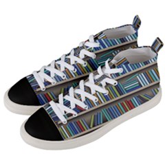 Bookshelf Men s Mid-top Canvas Sneakers by Mog4mog4