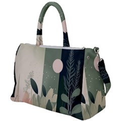 Spring Floral Plants Foliage Minimal Minimalist Duffel Travel Bag by Mog4mog4