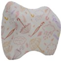 Weather Umbrella Rain Cloud Seamless Doodle Pattern Velour Head Support Cushion View3