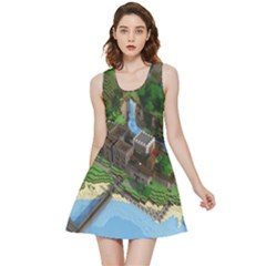 Green Village Miniature Technology Inside Out Reversible Sleeveless Dress by Bakwanart