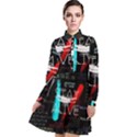 Stay Alive Long Sleeve Chiffon Shirt Dress View1