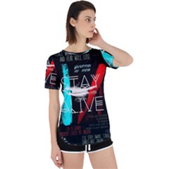 Stay Alive Perpetual Short Sleeve T-shirt by Bakwanart