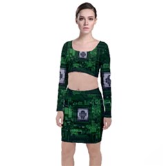 Technology Computer Chip Electronics Industry Circuit Board Top And Skirt Sets by Bakwanart