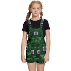 Technology Computer Chip Electronics Industry Circuit Board Kids  Short Overalls by Bakwanart