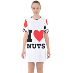 I Love Nuts Sixties Short Sleeve Mini Dress by ilovewhateva