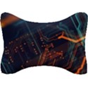 Abstract Colorful Circuit Seat Head Rest Cushion View1