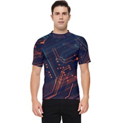 Abstract Colorful Circuit Men s Short Sleeve Rash Guard by Bakwanart