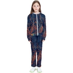 Abstract Colorful Circuit Kids  Tracksuit by Bakwanart