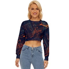 Abstract Colorful Circuit Lightweight Long Sleeve Sweatshirt by Bakwanart