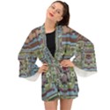 Arcade Game Retro Pattern Long Sleeve Kimono View1