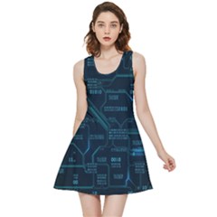 Technology Computer Circuit Boards Electricity Cpu Binary Inside Out Reversible Sleeveless Dress by Bakwanart