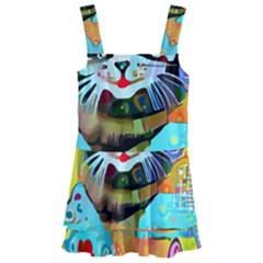 Kitten Cat Pet Animal Adorable Fluffy Cute Kitty Kids  Layered Skirt Swimsuit by 99art