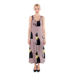 Cat Egyptian Ancient Statue Egypt Culture Animals Sleeveless Maxi Dress by 99art