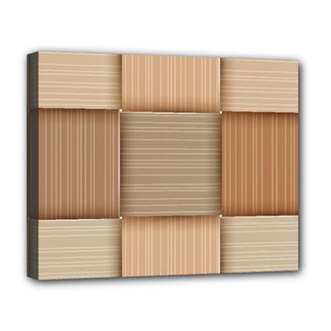 Wooden Wickerwork Texture Square Pattern Deluxe Canvas 20  X 16  (stretched) by 99art