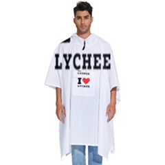 I Love Lychee  Men s Hooded Rain Ponchos by ilovewhateva